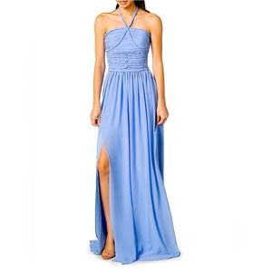 Dress the population Aura chiffon halter maxi dress XS (0-2)